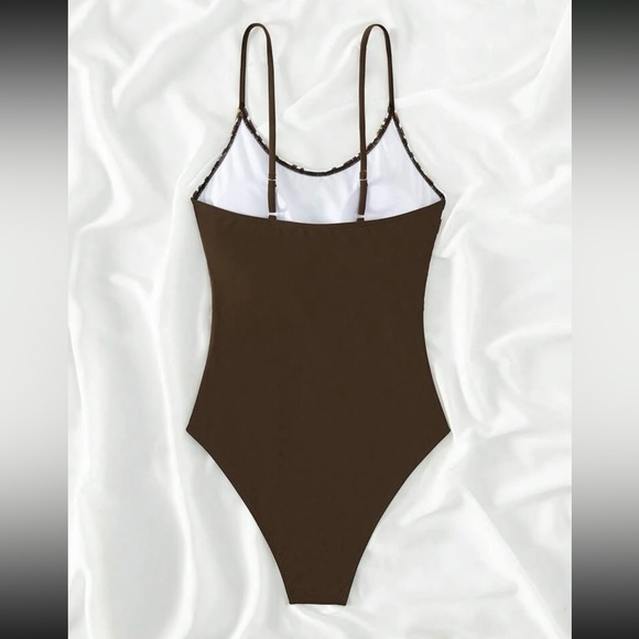 Boho leopard print one piece swimsuit - Picture 2 of 6